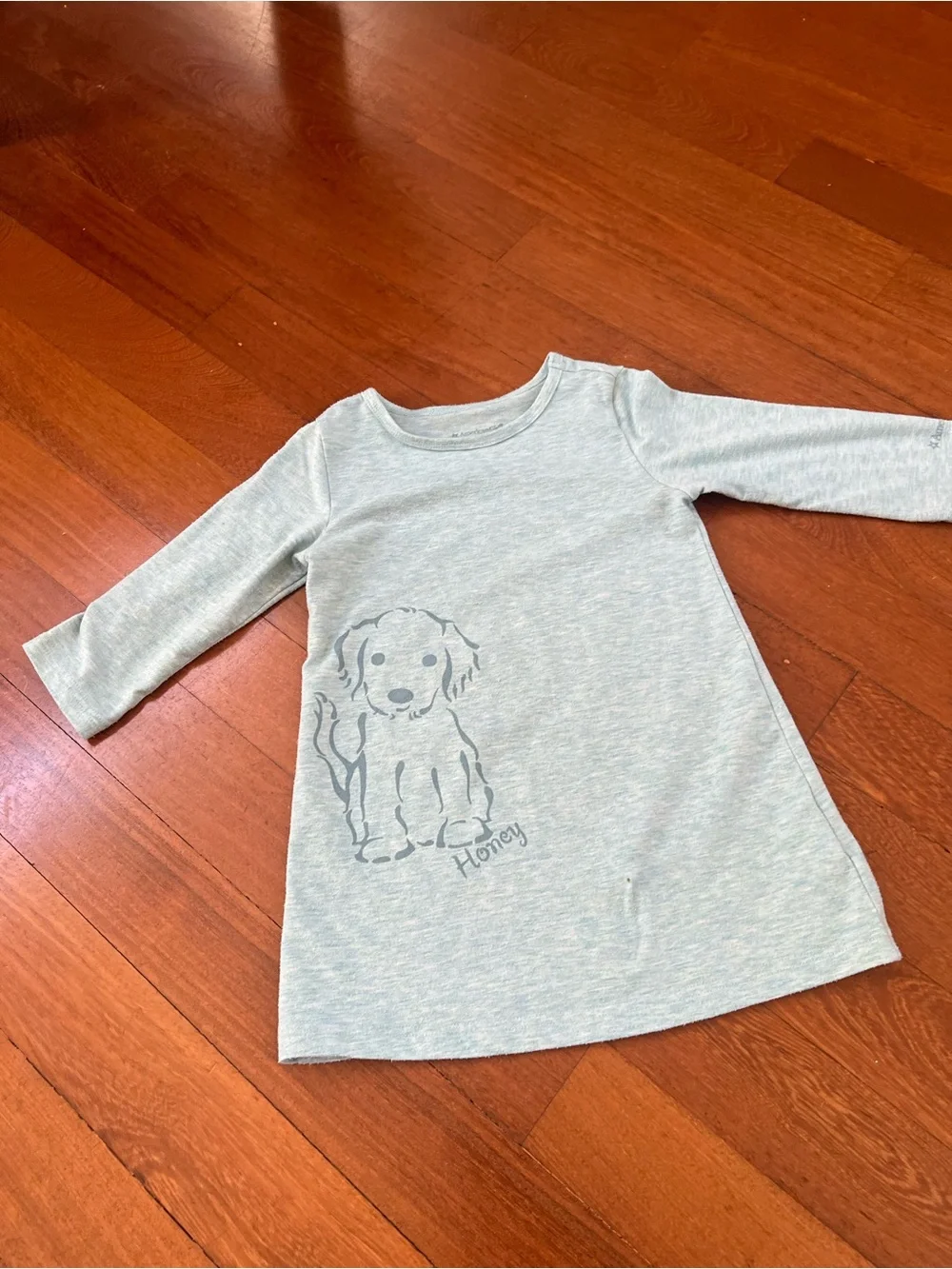 American Girl Girls Nightgown XS 5 6 Honey Puppy Dog Blue Pajamas Clothes
